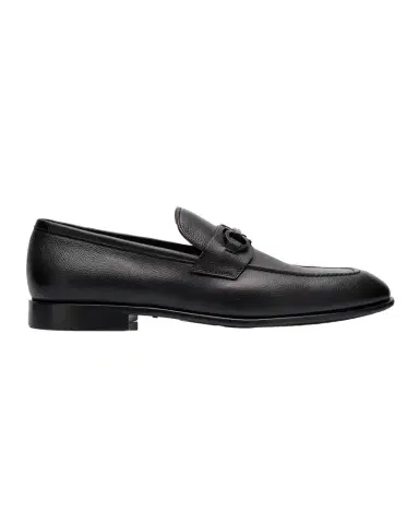 Ferragamo Men's Foster Grained Leather Gancini Bit Loafers | Thumbnail 1 Ferragamo Men's Foster Grained Leather Gancini Bit Loafers | Thumbnail 1
