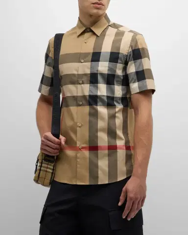 Burberry Men's Summerton Check Sport Shirt | Thumbnail 4 Burberry Men's Summerton Check Sport Shirt | Thumbnail 4