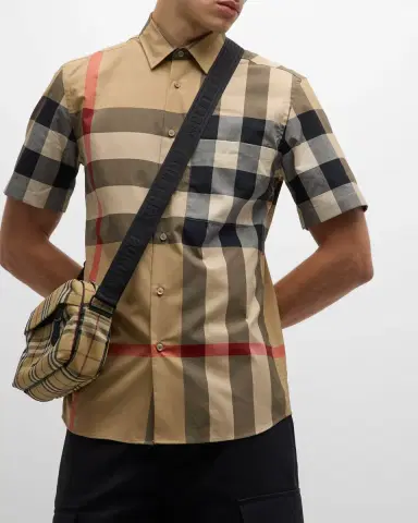 Burberry Men's Summerton Check Sport Shirt | Thumbnail 6 Burberry Men's Summerton Check Sport Shirt | Thumbnail 6