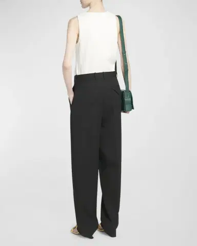 Bottega Veneta High-Rise Pleated Straight-Leg Trousers | Thumbnail 6 Bottega Veneta High-Rise Pleated Straight-Leg Trousers | Thumbnail 6