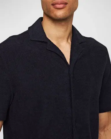 Orlebar Brown Men's Howell Terry Toweling Camp Shirt | Thumbnail 4 Orlebar Brown Men's Howell Terry Toweling Camp Shirt | Thumbnail 4