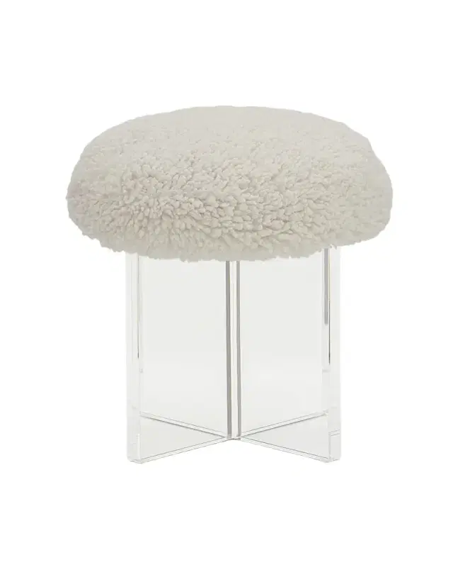 Interlude Home Jules Sherpa Stool