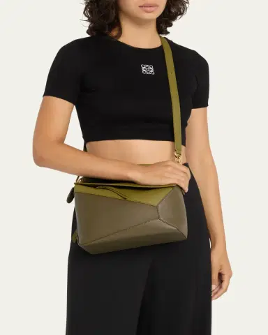 Loewe Puzzle Edge Small Top-Handle Bag in Bicolor Leather | Thumbnail 9 Loewe Puzzle Edge Small Top-Handle Bag in Bicolor Leather | Thumbnail 9
