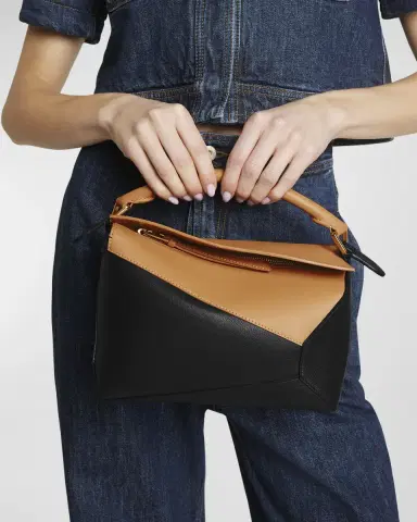 Loewe Puzzle Edge Small Top-Handle Bag in Bicolor Leather | Thumbnail 1 Loewe Puzzle Edge Small Top-Handle Bag in Bicolor Leather | Thumbnail 1