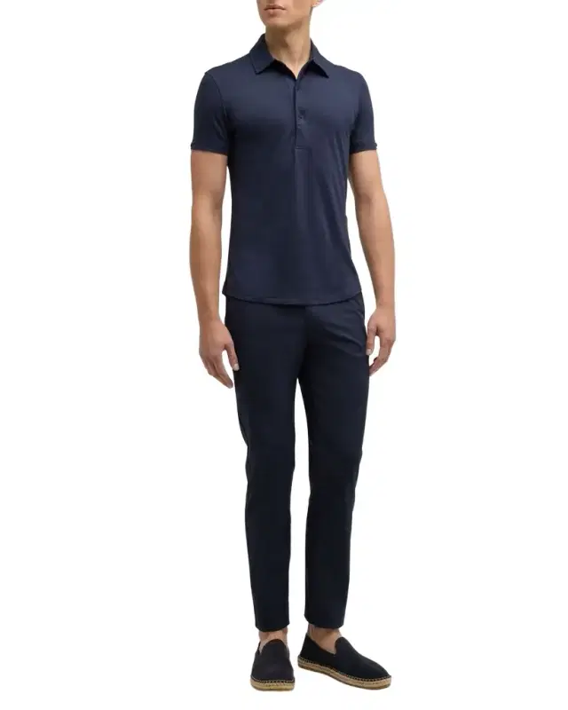 Men 's Sebastian Cotton-Silk Polo Shirt