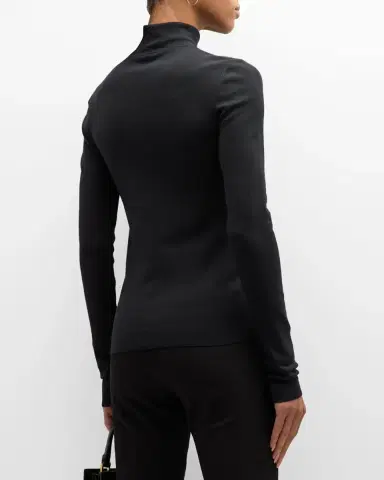 Joseph Long-Sleeve Stretch Silk Turtleneck Pullover | Thumbnail 3 Joseph Long-Sleeve Stretch Silk Turtleneck Pullover | Thumbnail 3