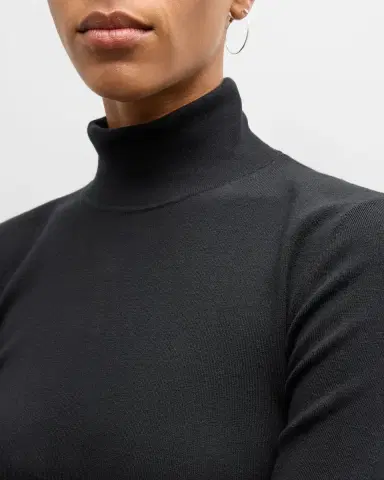 Joseph Long-Sleeve Stretch Silk Turtleneck Pullover | Thumbnail 5 Joseph Long-Sleeve Stretch Silk Turtleneck Pullover | Thumbnail 5