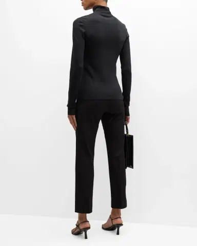 Joseph Long-Sleeve Stretch Silk Turtleneck Pullover | Thumbnail 6 Joseph Long-Sleeve Stretch Silk Turtleneck Pullover | Thumbnail 6