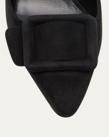 Manolo Blahnik Maysale Suede Buckle Mules | Thumbnail 5 Manolo Blahnik Maysale Suede Buckle Mules | Thumbnail 5