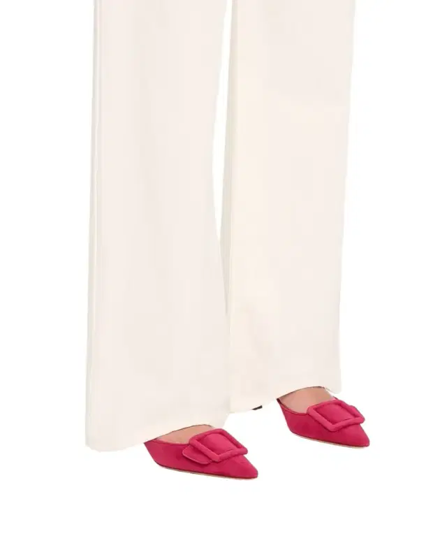 Maysale Suede Buckle Mules