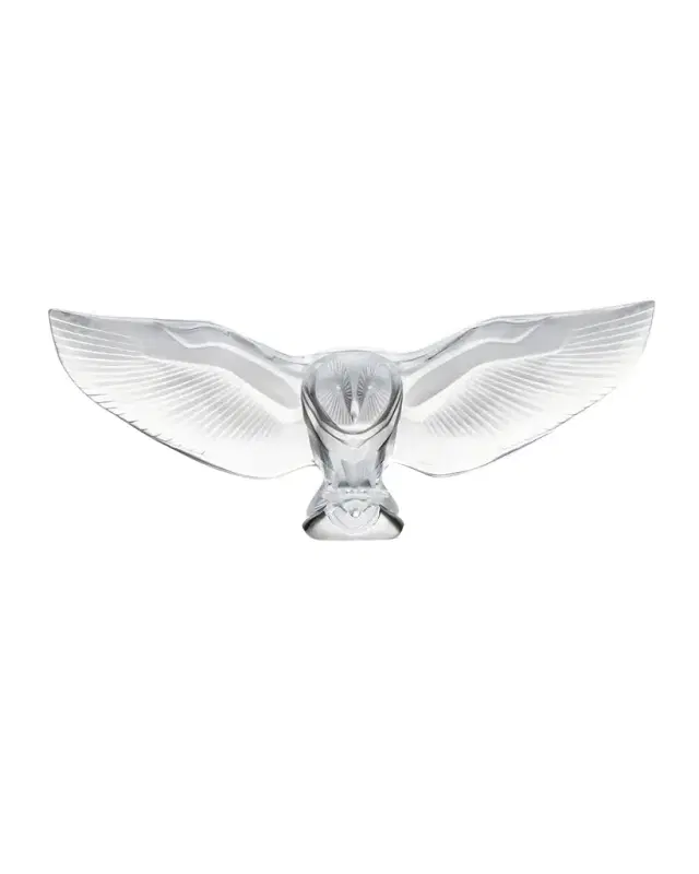 Barn Owl Sculpture, Clear