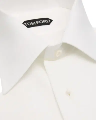 Tom Ford Men's Cocktail Voile Slim-Fit Cotton Dress Shirt | Thumbnail 1