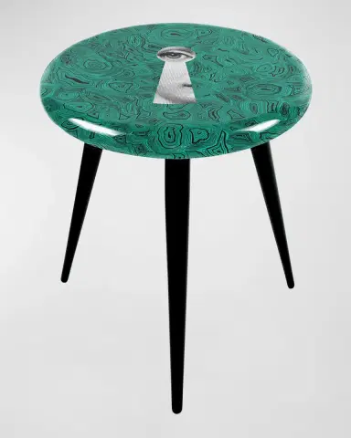 FORNASETTI Serratura Malachite Stool | Thumbnail 2 FORNASETTI Serratura Malachite Stool | Thumbnail 2