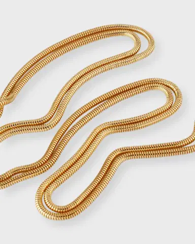 Ben-Amun 24k Gold Electroplated Double Chain Necklace | Thumbnail 3 Ben-Amun 24k Gold Electroplated Double Chain Necklace | Thumbnail 3