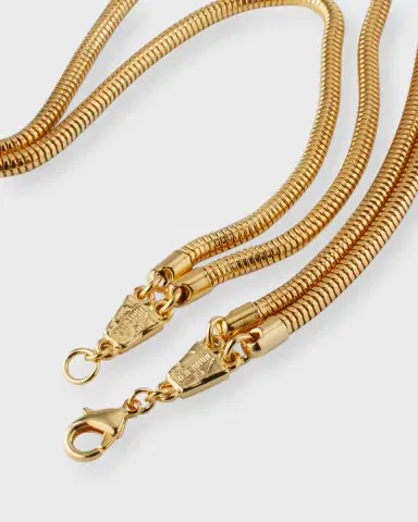 Ben-Amun 24k Gold Electroplated Double Chain Necklace | Thumbnail 4 Ben-Amun 24k Gold Electroplated Double Chain Necklace | Thumbnail 4