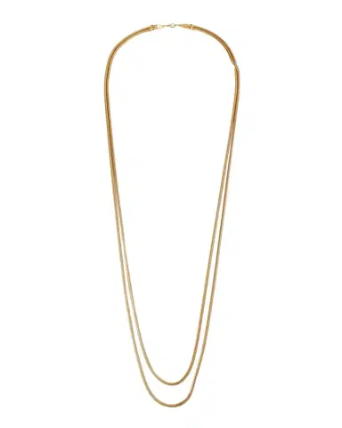 Ben-Amun 24k Gold Electroplated Double Chain Necklace | Thumbnail 1 Ben-Amun 24k Gold Electroplated Double Chain Necklace | Thumbnail 1