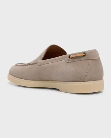 Giuseppe Zanotti Men's Suede Metal Logo Moccasin Loafers | Thumbnail 2