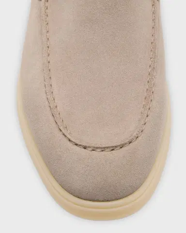 Giuseppe Zanotti Men's Suede Metal Logo Moccasin Loafers | Thumbnail 4