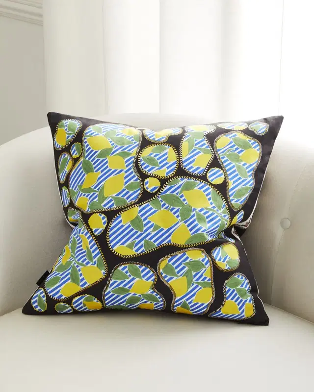 Christian Lacroix Lemon Pebbles Cushion