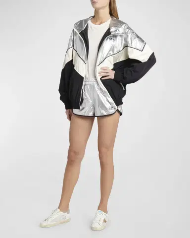 Golden Goose Star Metallic Patchwork Windbreaker | Thumbnail 3 Golden Goose Star Metallic Patchwork Windbreaker | Thumbnail 3