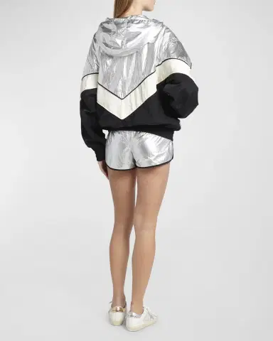 Golden Goose Star Metallic Patchwork Windbreaker | Thumbnail 4 Golden Goose Star Metallic Patchwork Windbreaker | Thumbnail 4