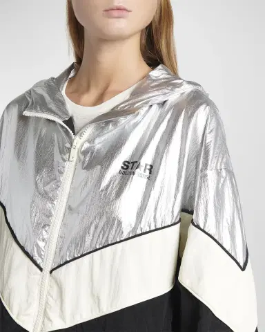 Golden Goose Star Metallic Patchwork Windbreaker | Thumbnail 5 Golden Goose Star Metallic Patchwork Windbreaker | Thumbnail 5