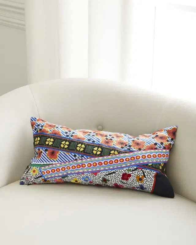 Christian Lacroix Reine Darles Lumbar Cushion, 24" x 12"