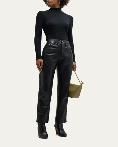 Frame Ribbed Turtleneck Top | Thumbnail 2