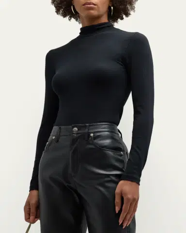 Frame Ribbed Turtleneck Top | Thumbnail 4