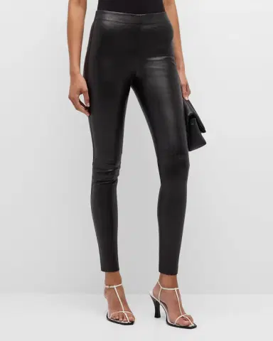 Joseph High-Rise Stretch Leather Leggings | Thumbnail 4 Joseph High-Rise Stretch Leather Leggings | Thumbnail 4