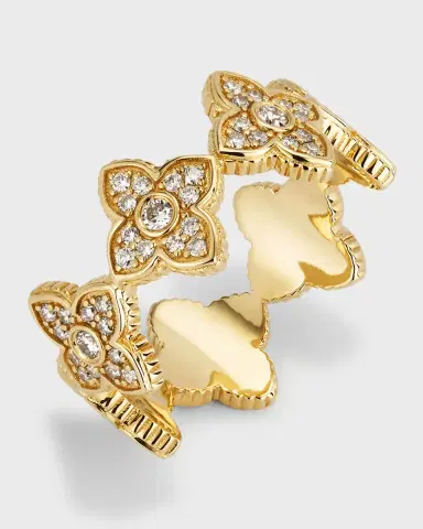 Sydney Evan 14k Gold Moroccan Flower Diamond Ring, Size 6.5 | Thumbnail 4 Sydney Evan 14k Gold Moroccan Flower Diamond Ring, Size 6.5 | Thumbnail 4