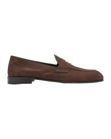 Brioni Men's Suede Penny Loafers | Thumbnail 1