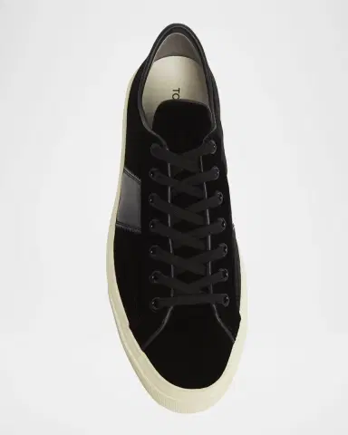 Tom Ford Men's Cambridge Suede Low-Top Sneakers | Thumbnail 4