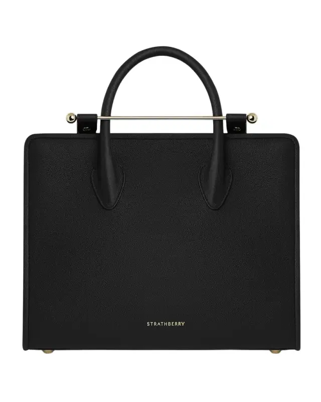 STRATHBERRY Midi Metal Leather Tote Bag