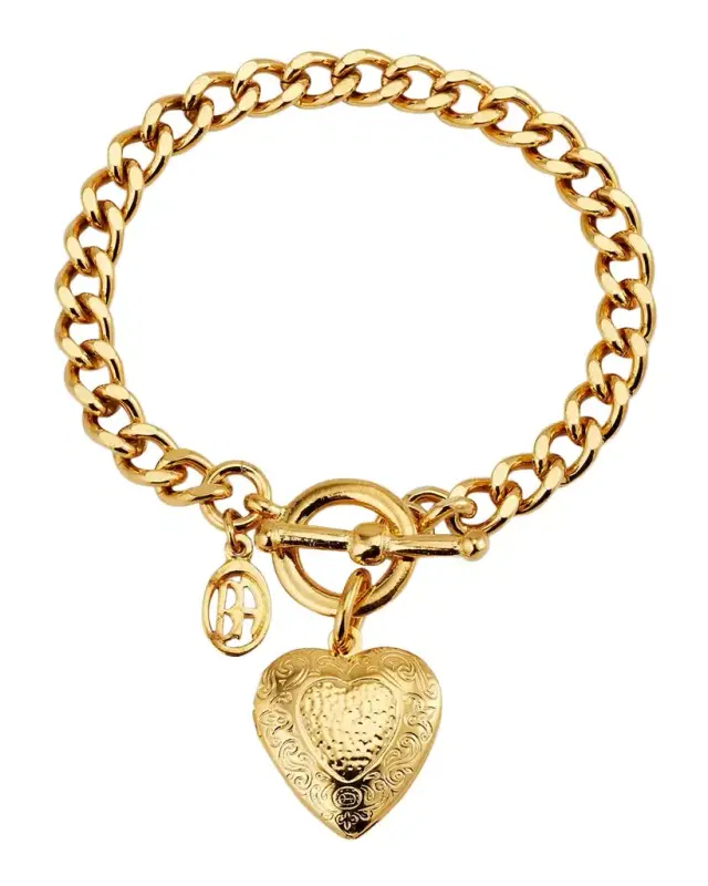 Toggle Bracelet with Heart Locket