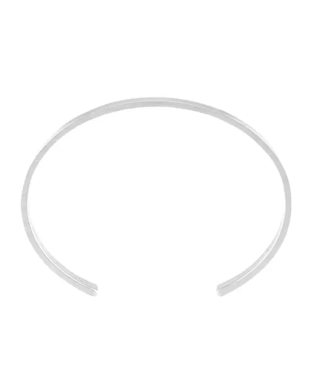 Men 's Brushed Sterling Silver Ribbon Cuff Bracelet