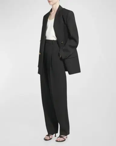 Bottega Veneta Knot Double-Breasted Oversized Blazer Jacket | Thumbnail 2