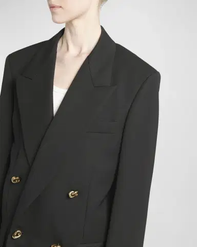Bottega Veneta Knot Double-Breasted Oversized Blazer Jacket | Thumbnail 5