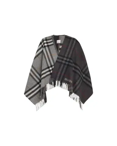 Burberry Giant Check Logo Cashmere-Blend Cape | Thumbnail 1