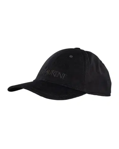 Saint Laurent Men's 6-Panel Corduroy Logo Baseball Cap | Thumbnail 1