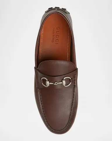Gucci Men's Byorn Horsebit Leather Drivers | Thumbnail 4