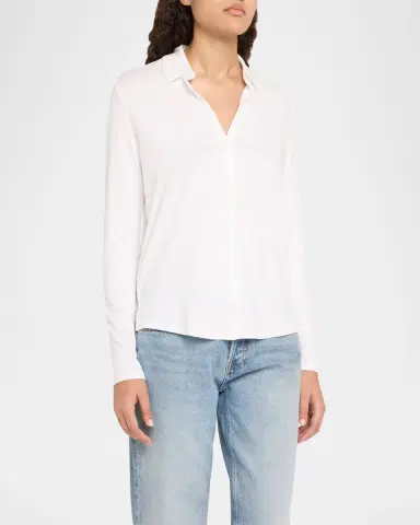 MAJESTIC FILATURES Soft Touch Button-Front Shirt | Thumbnail 3