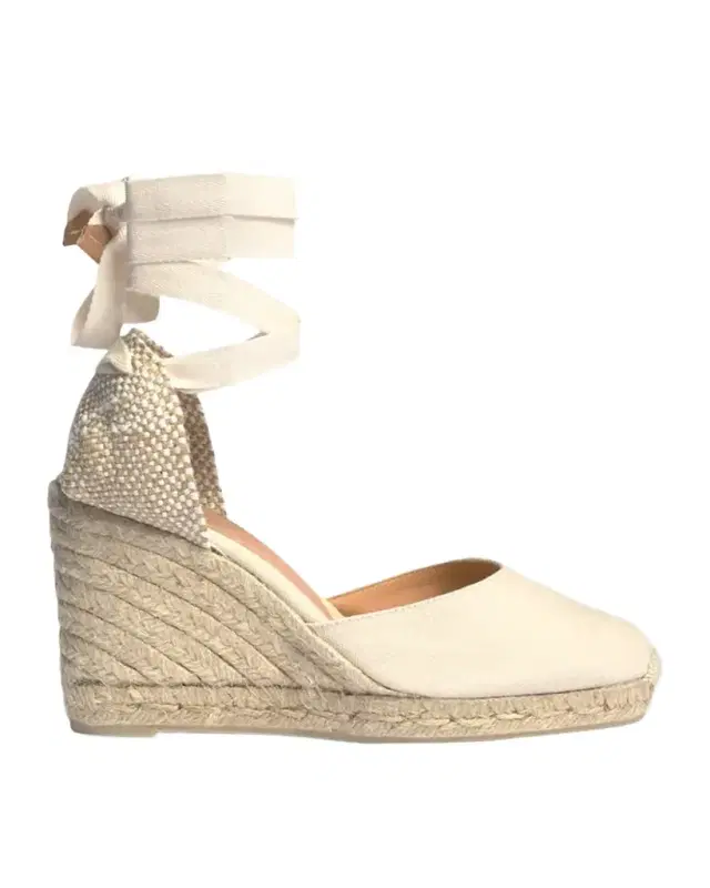 Carina Canvas Ankle-Wrap Wedge Espadrilles