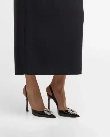 Amina Muaddi Camelia Ombre Patent Halter Pumps | Thumbnail 2 Amina Muaddi Camelia Ombre Patent Halter Pumps | Thumbnail 2