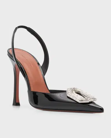 Amina Muaddi Camelia Ombre Patent Halter Pumps | Thumbnail 3 Amina Muaddi Camelia Ombre Patent Halter Pumps | Thumbnail 3