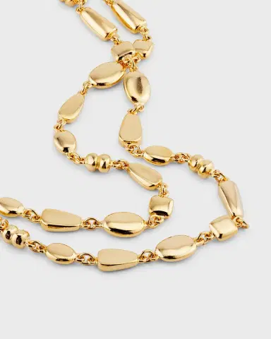 Ben-Amun 24K Gold Two-Row Nuggets Necklace | Thumbnail 3 Ben-Amun 24K Gold Two-Row Nuggets Necklace | Thumbnail 3