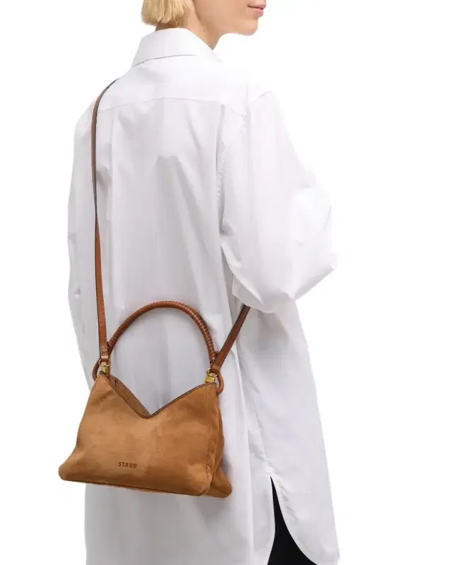 Valerie Zip Suede Shoulder Bag