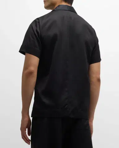 CDLP Men's Casual Button-Down Lounge Shirt | Thumbnail 3 CDLP Men's Casual Button-Down Lounge Shirt | Thumbnail 3
