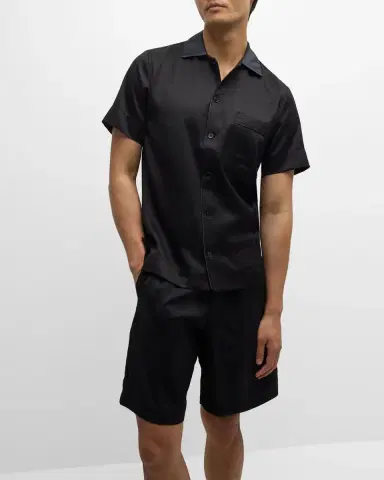 CDLP Men's Casual Button-Down Lounge Shirt | Thumbnail 6 CDLP Men's Casual Button-Down Lounge Shirt | Thumbnail 6