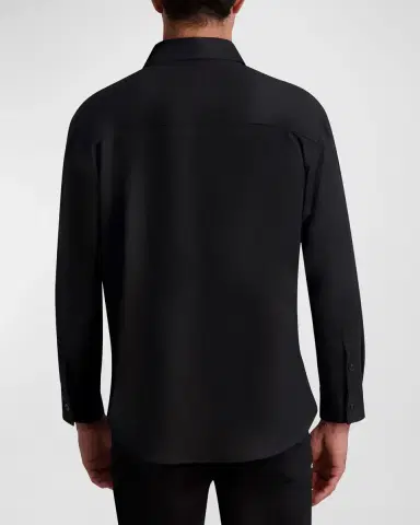 Karl Lagerfeld Paris White Label Men's Overshirt with Large Pocket | Thumbnail 3 Karl Lagerfeld Paris White Label Men's Overshirt with Large Pocket | Thumbnail 3
